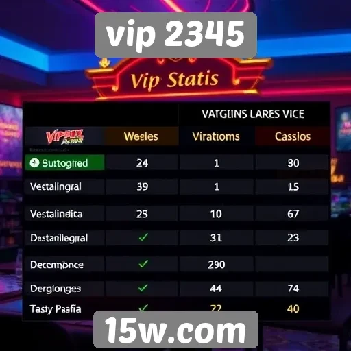 Comparativo entre vip 2345 e concorrentes de jogos online